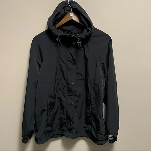 Roots Outdoors Black Nylon Windbreaker Men Women Large - Picture 2 of 13